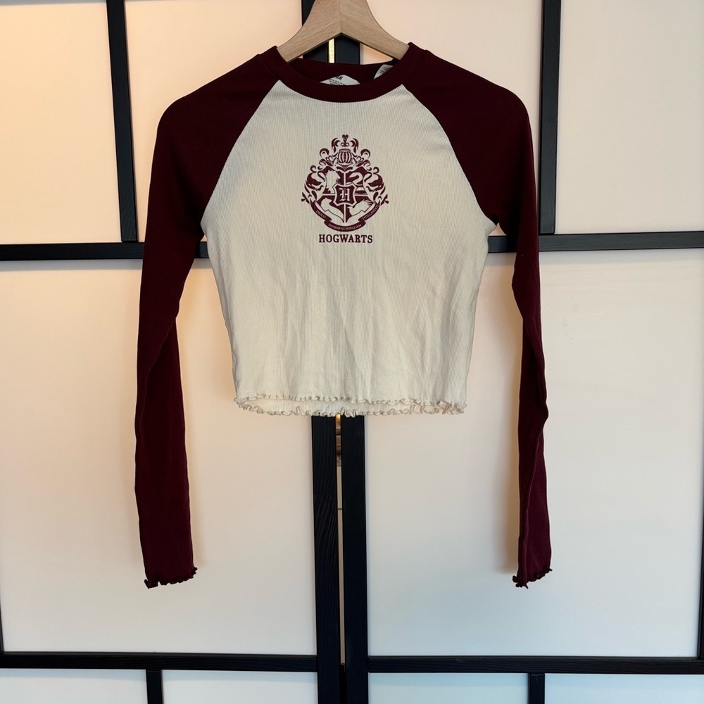 H&M Wizard World Howarts Harry Potter‎ crop top long sleeve. Youth 14